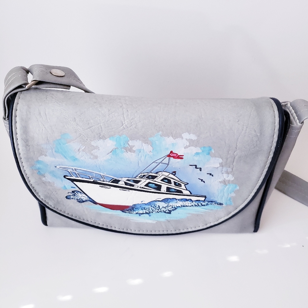Vintage Original Florida Keys Gray Handbag - Picture 14 of 15
